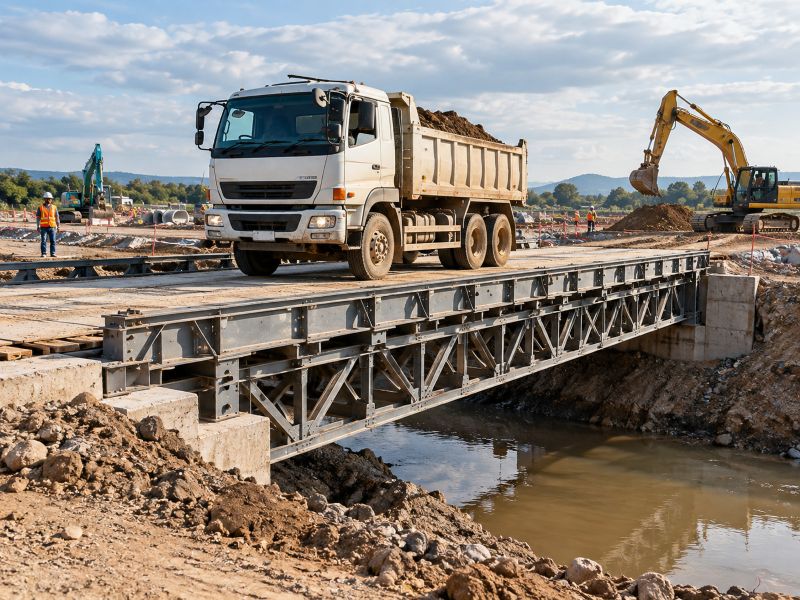 Cho thuê cầu tạm cho xe tải, xe cơ giới và máy móc công trình